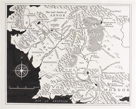 Jrr Tolkiens Annotated Middle Earth Map On Show At Bodleian Bbc News