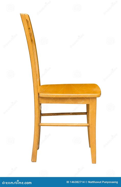 Wooden Chair Isolated On White Stock Photo Image Of Equipment Path