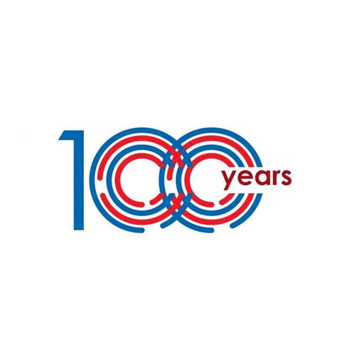 100 Year Anniversary Logo Vector Template Design Illustration 100