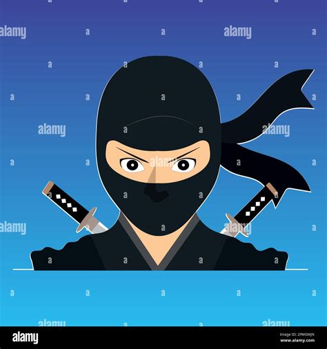 Vector Illustration Of Ninja Face Stock Vector Image And Art Alamy