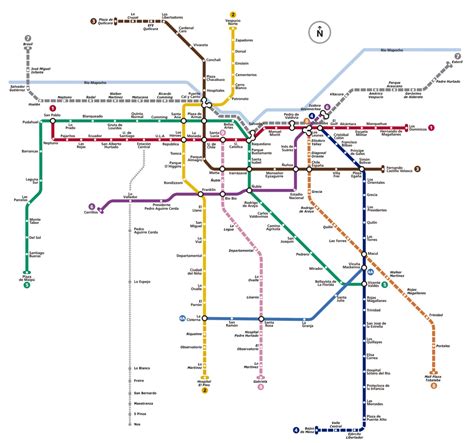 Línea 7 Del Metro De Santiago Así Lucirá El Mapa Del Subterráneo Tras
