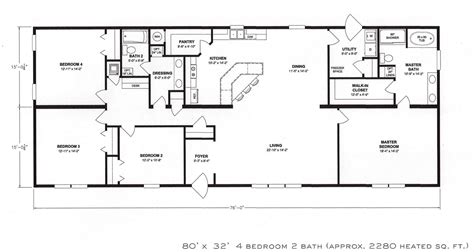 Https://wstravely.com/home Design/4 Bedroom Mobile Home Floor Plans