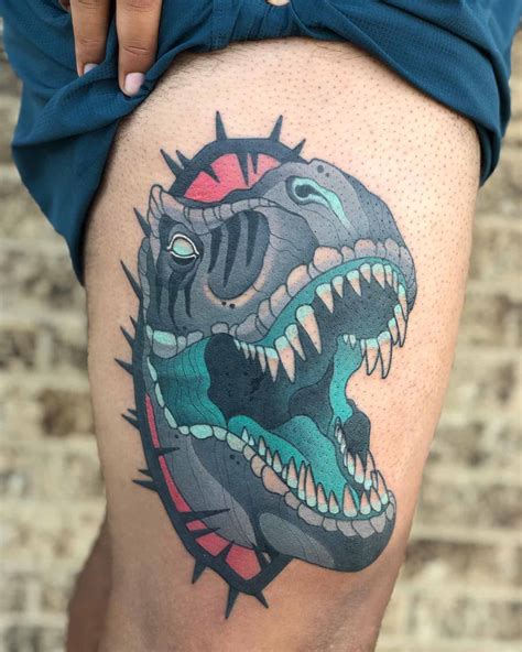 Details Neo Traditional Dinosaur Tattoo Best In Eteachers