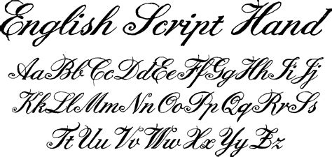 English Script Hand Font A Classic English Script Completely Drawn By Hand With An Antique