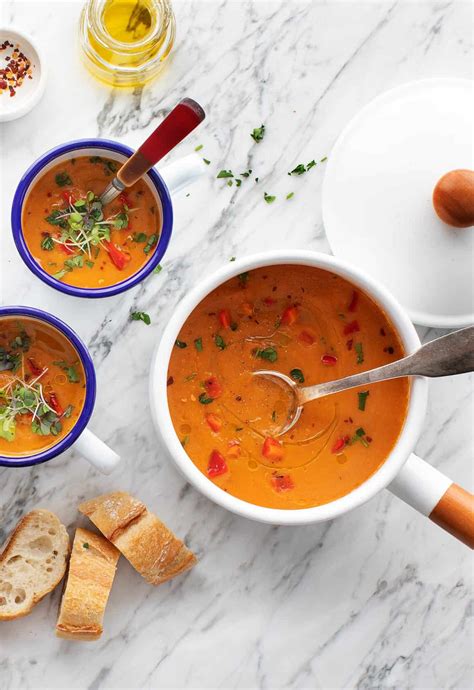 Roasted Red Pepper Soup Recipe Love And Lemons