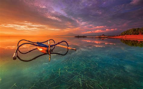 Sunset In Bali Indonesia 4k Ultra Hd Wallpaper Background Image