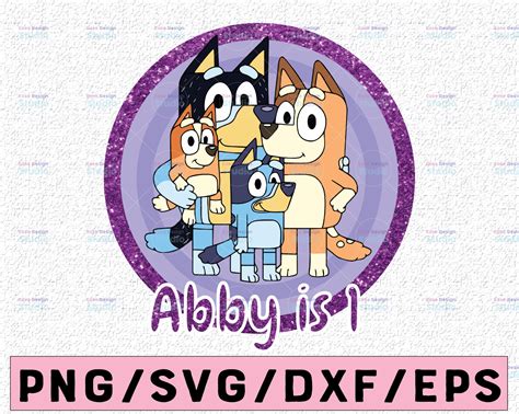 Personalized Bluey PNG, Bluey Family PNG, Bluey Party Animated TV
