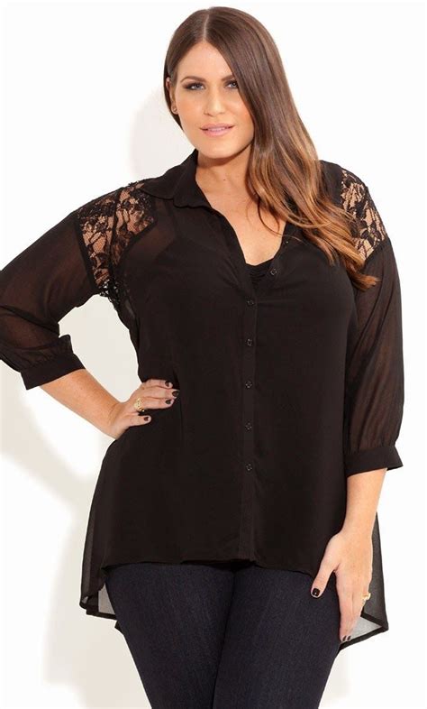 blusas modernas para gorditas fashion lace shoulder shirt plus size fashion
