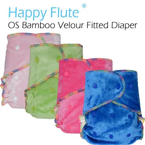 Happyflute Os Bamboo Velour Fitted Cloth Diaper Ai2onesize No