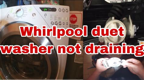 How To Fix Whirlpool Duet Washer NOT Draining Model Number WFW SW YouTube