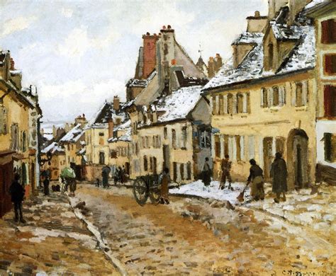 Soleil couchant, pontoise, france, 1879. Pontoise, the Road to Gisors in Winter 1873 Painting ...