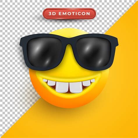 Premium Vector 3d Emoji With Using Glasses And Big Teeth
