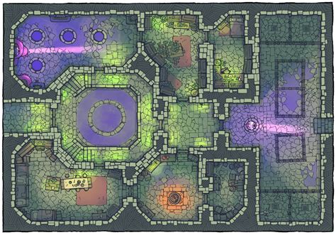 Cultist Lair Dungeon Map Fantasy Battle Map By 2 Minute Tabletop