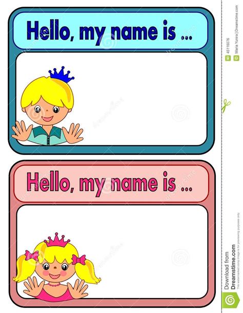 Graffiti sur toile ◊◊◊ hello my name is stickers. Name Tag Kids Hello My Card 45116076 With Name Tag ...