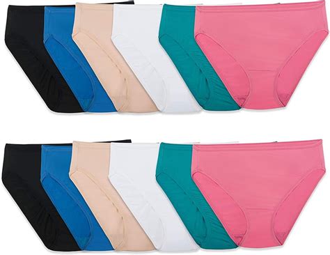 Fruit Of The Loom Womens Microfiber Underwear Hi Cut Assorted Color