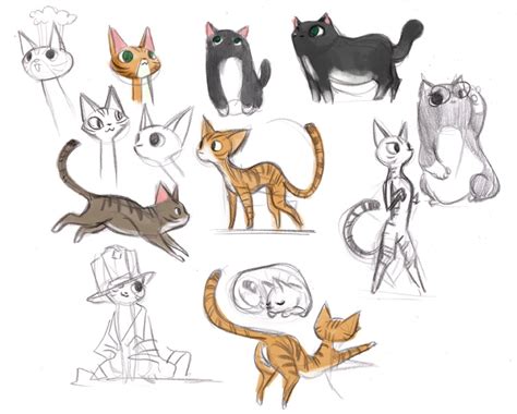 cat sketches by victoriaying on DeviantArt Character sketches animal sketches disney sketches dog sketch drawings disney art drawings animation sketches sketches animation art.