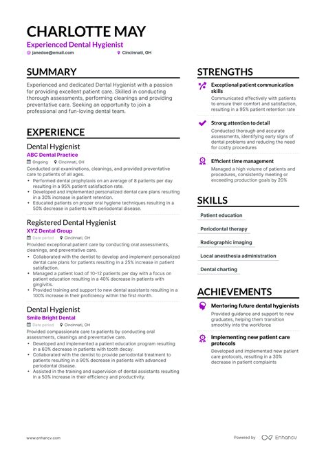 5 Dental Hygienist Resume Examples And Guide For 2023