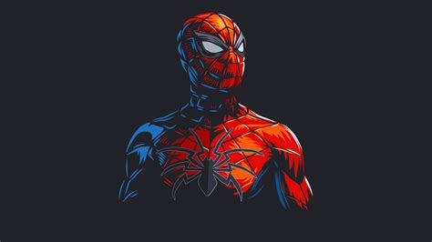 1920x1080 Spider Man Red Minimalism Laptop Full Hd 1080p Hd 4k Wallpapers Images Backgrounds