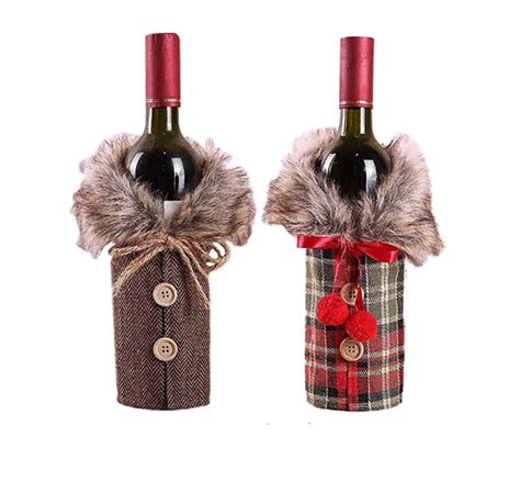 Christmas Wine Bottle Covers Washable Don Shopping