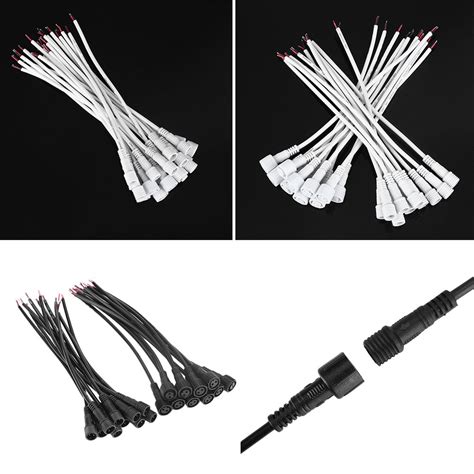 Waterproof Cable 10 Pairs 2 Pins Male Female Plug Connection Wire