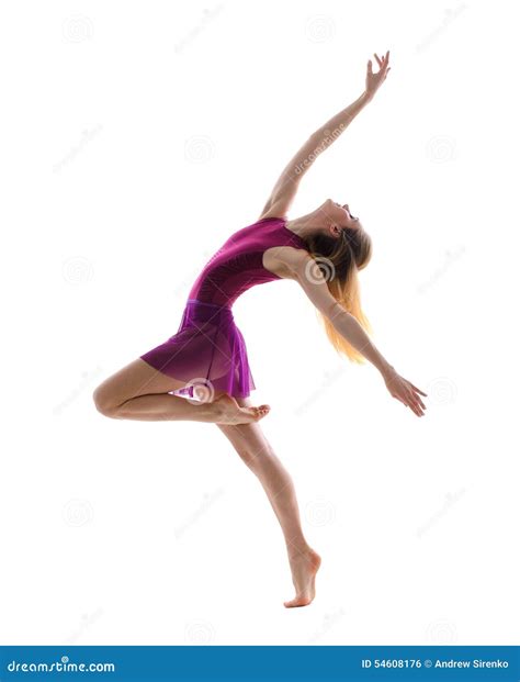 Attractive Flexible Girl Standing Forward Bend In Uttanasana Yoga Pose Royalty Free Stock