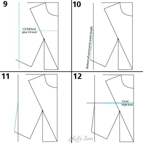 How To Make A Bodice Pattern Draft A Sloper Or Block Melly Sews