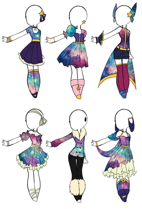 ota galaxy outfits closed by aligelica on deviantart fashion design drawings fashion sketches