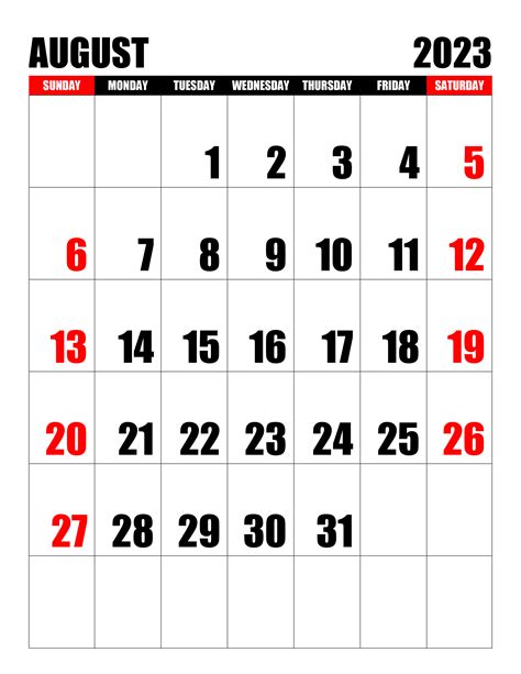 Calendar For August 2023 Free Calendarsu