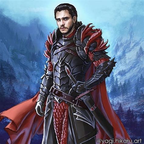 Jon Snow Artist Yagihikaruart Jon Is His Stark Armor Or Targaryen