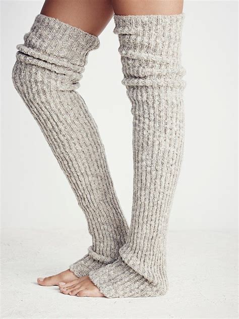 Free People Marled Ribbed Knit Leg Warmers Knit Leg Warmers Leg Warmers Crochet Slippers