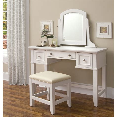 Home Styles Naples Vanity Table And Mirror White