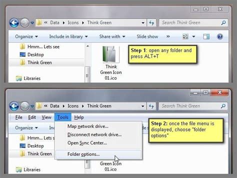 How To Acces Folder Options In Windows 7 And Vista Quickly And From