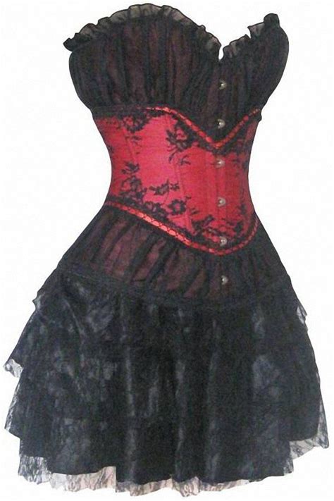 Black And Red Corset Dress Red Corset Dress Gothic Dress Gothic