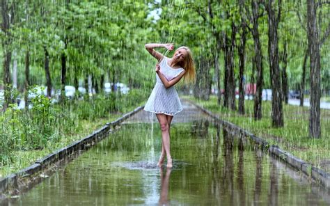 Free Wallpapers Rain Road Loneliness