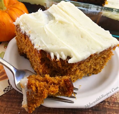 pumpkin cake with cream cheese frosting my incredible recipes