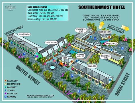 Resort Map Southernmost Hotel Florida
