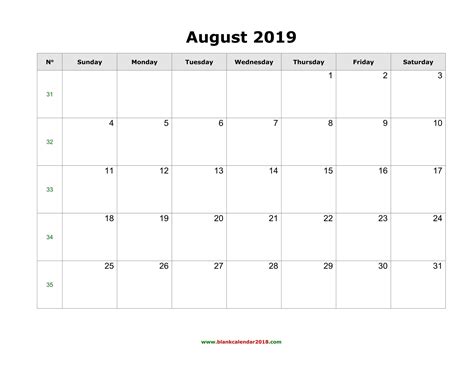 Exceptional Free Blank Calendar Printable Weekly No Download