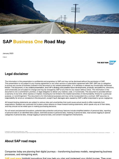 Sap Business One Road Map Pdf Cloud Computing Enterprise Resource