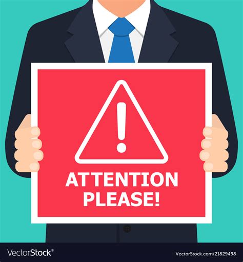 Alert Signs Attention Please Royalty Free Vector Image