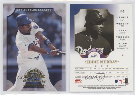 It's hard not to include eddie murray's 1978 topps rookie card. 1998 Leaf #24 Eddie Murray Los Angeles Dodgers Baseball Card | eBay