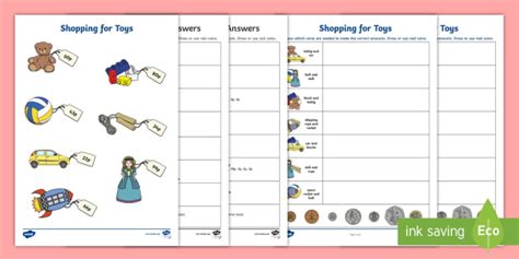 Toy Shopping List Worksheet Primary Resources Twinkl