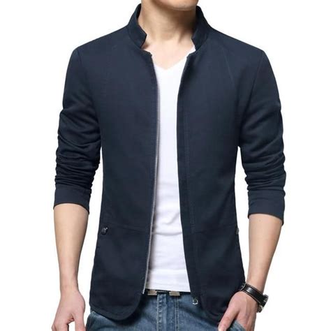 Autumn Cotton Jacket Men Slim Casual Baseball Jackets For Men Stand Co
