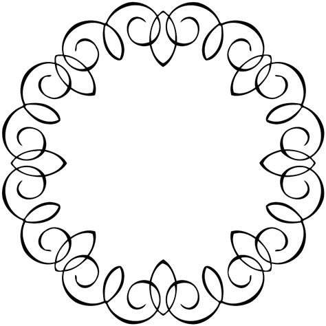 Oval Spiral Frame Public Domain Vectors