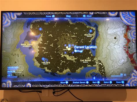 BOTW Map With All 120 Shrines