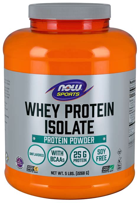 Now Sports Nutrition Whey Protein Isolate 25 G With Bcaas Unflavored