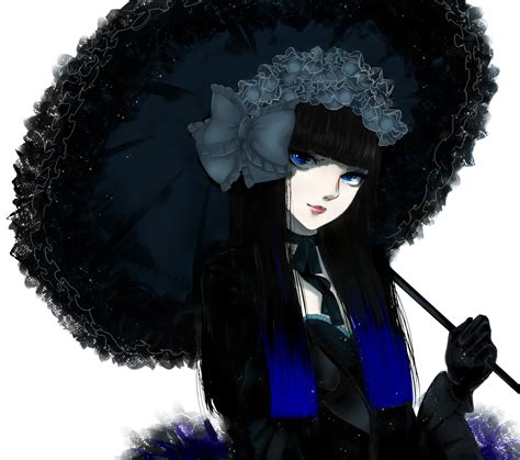 Victorian Anime Girl With Umbrella
