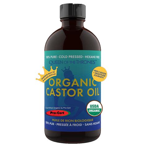 Buy Queen Of The Thrones Organic Castor Oil 500ml 169oz 100