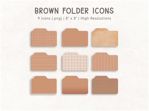 Brown Folder Icon For Mac Grafica Di Nadiyartillustration · Creative