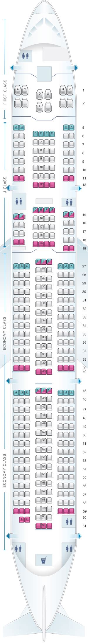 Airbus A350 Seat Map