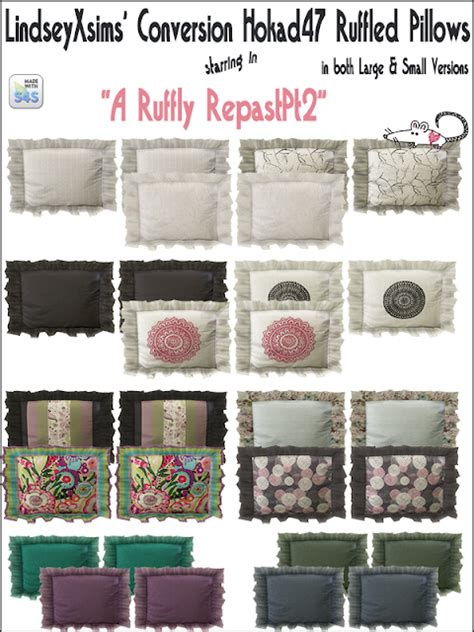 Sims 4 Ccs The Best Ruffled Pillows Recolors By Loveratsims4